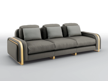 WAVE - 3 seater leather sofa by BRUNO ZAMPA - view 3